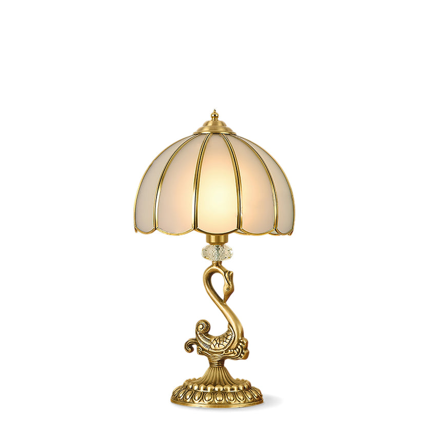 Light Luxury Brass Swan Table Lamp