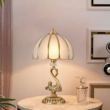Light Luxury Brass Swan Table Lamp
