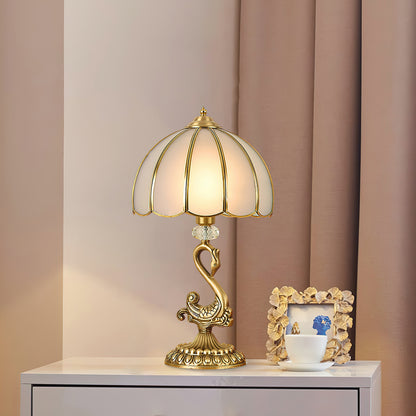 Light Luxury Brass Swan Table Lamp
