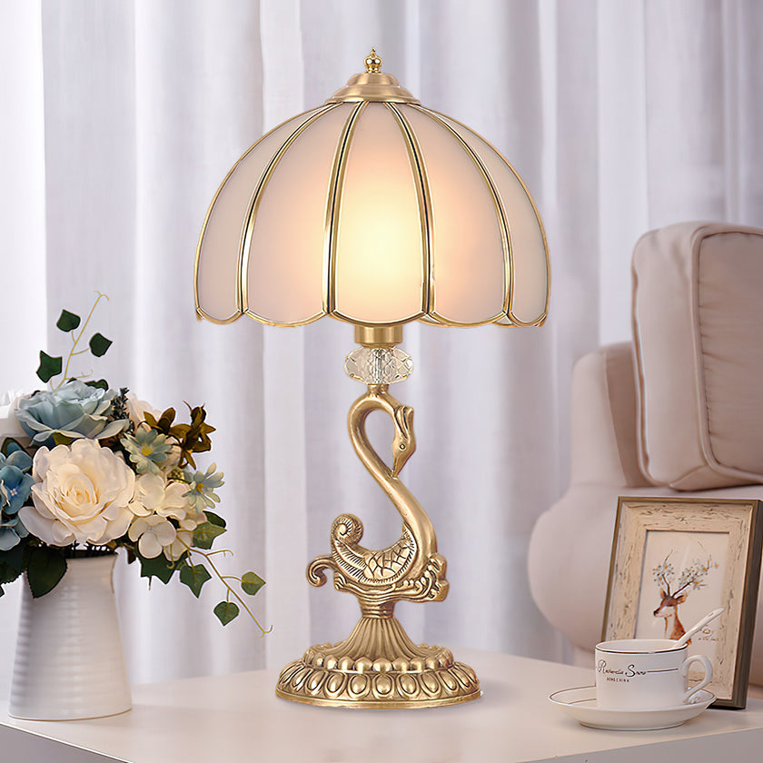 Light Luxury Brass Swan Table Lamp