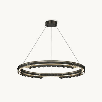 Light Luxury Striped Glass Chandelier