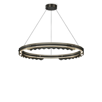 Light Luxury Striped Glass Chandelier