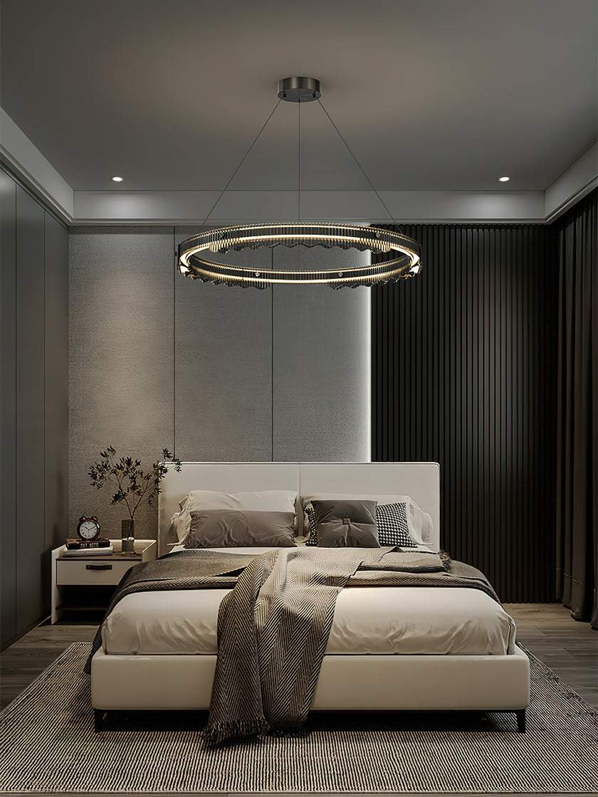 Light Luxury Striped Glass Chandelier