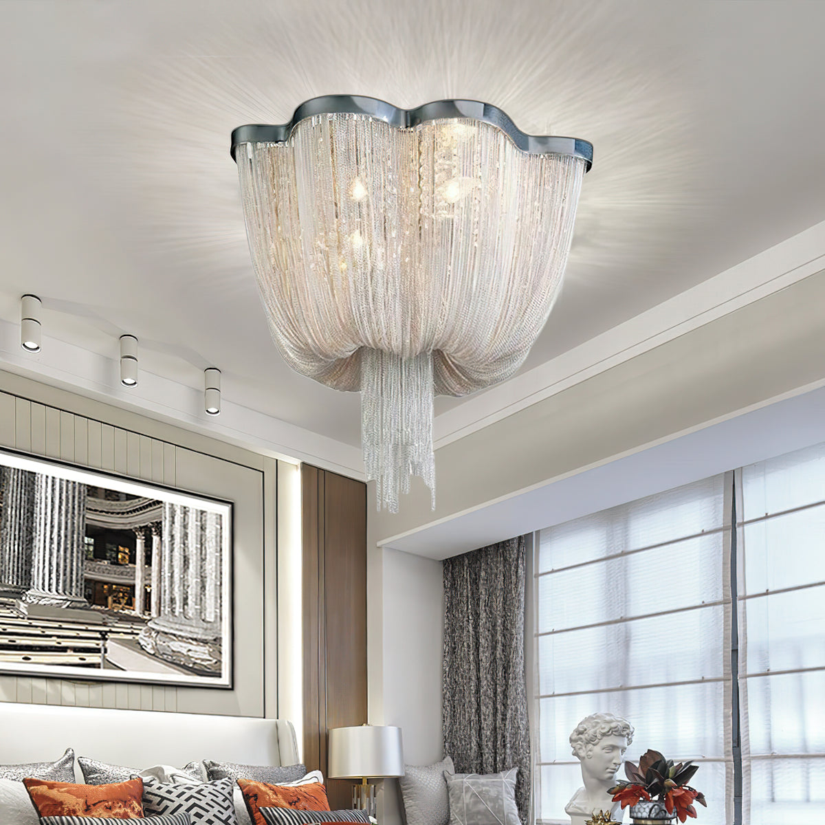 Light Luxury Tassel Ceiling Lamp – detail 2