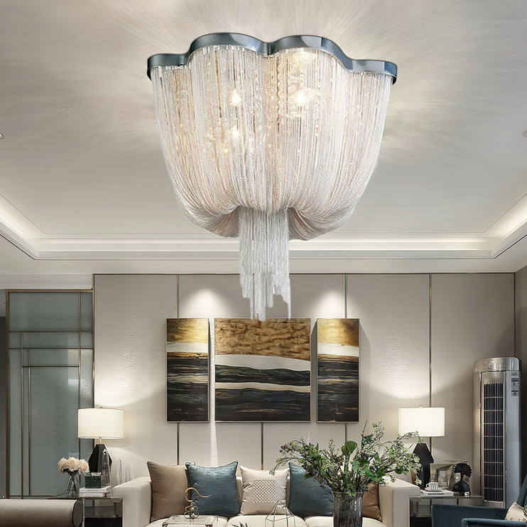 Light Luxury Tassel Ceiling Lamp