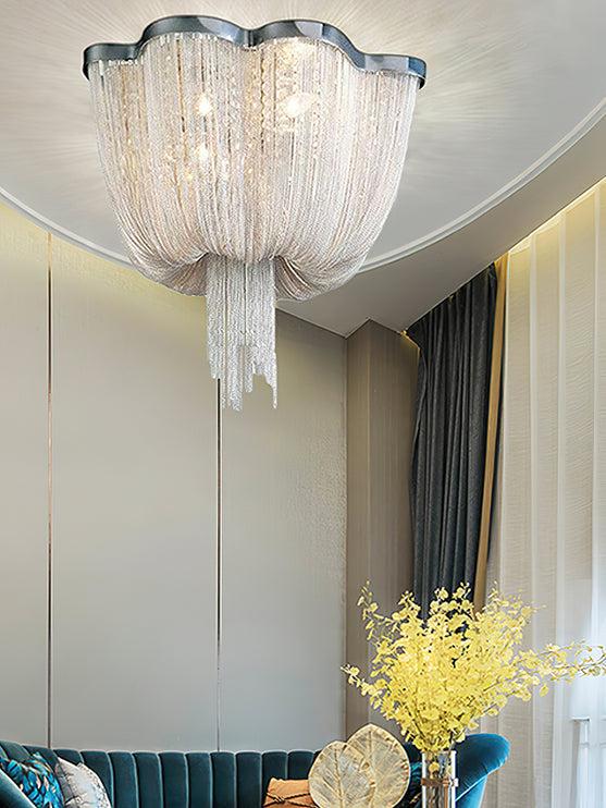 Light Luxury Tassel Ceiling Lamp