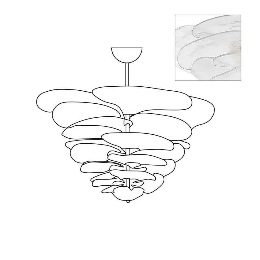 Lilypad Glass Chandelier