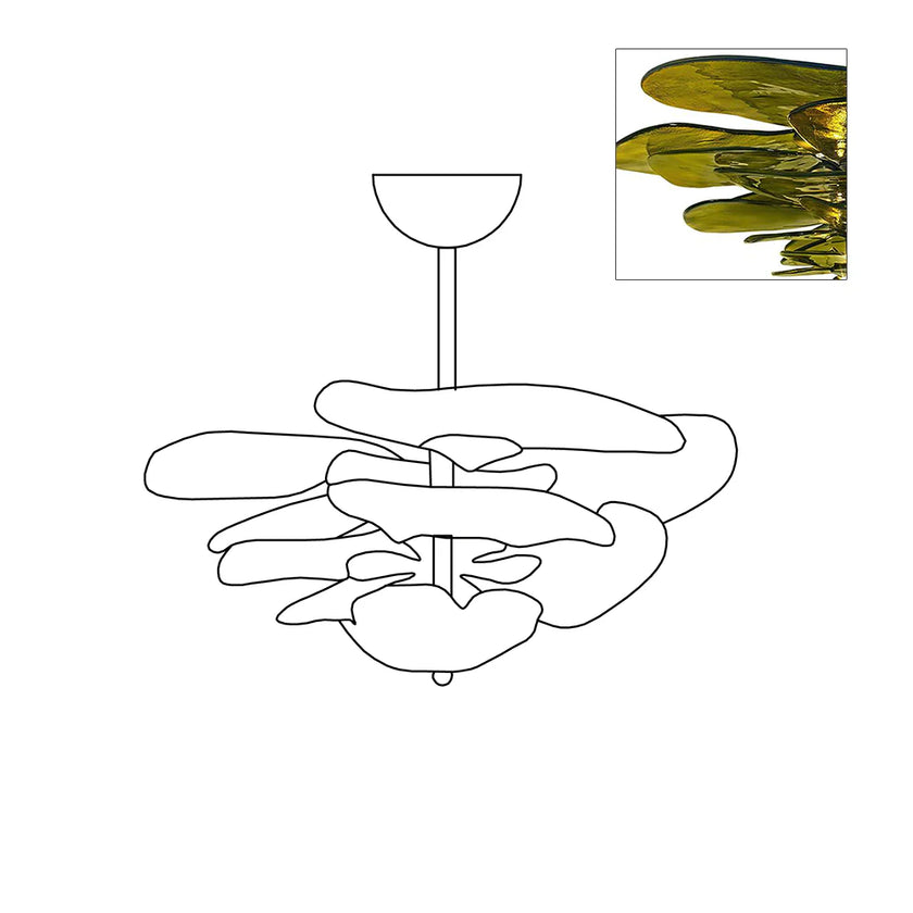 Lilypad Glass Chandelier