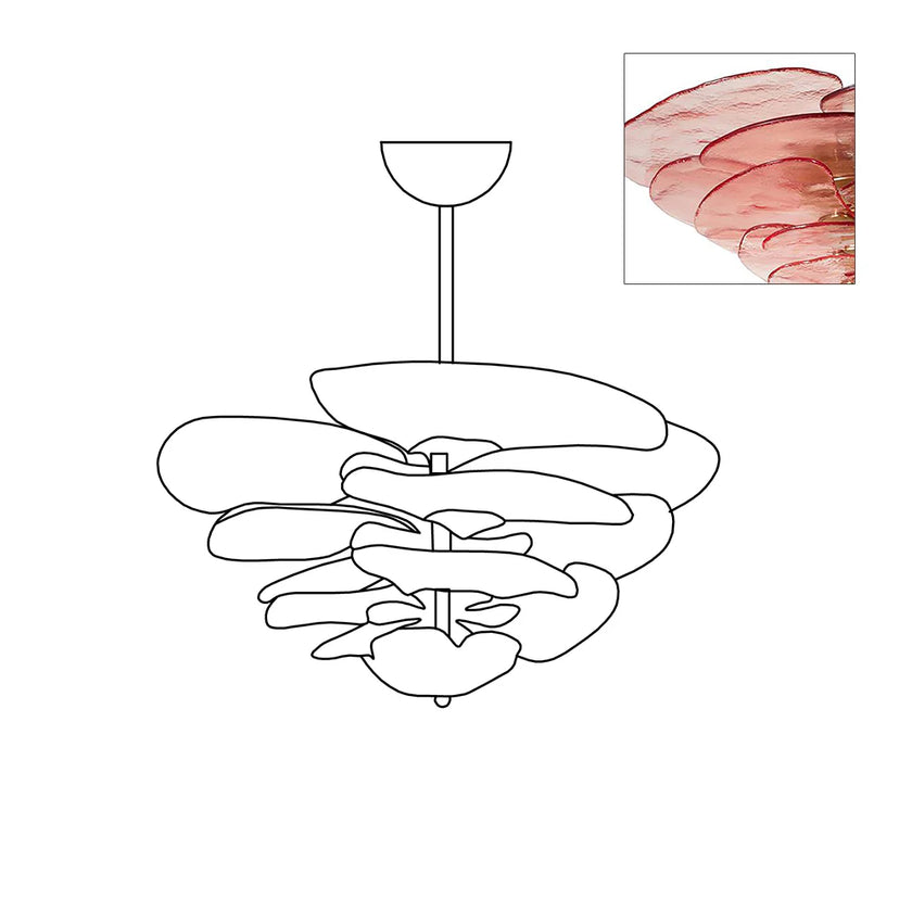 Lilypad Glass Chandelier