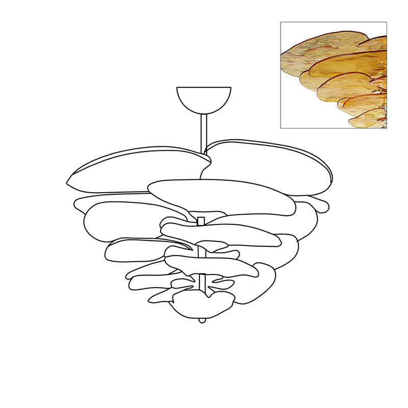 Lilypad Glass Chandelier