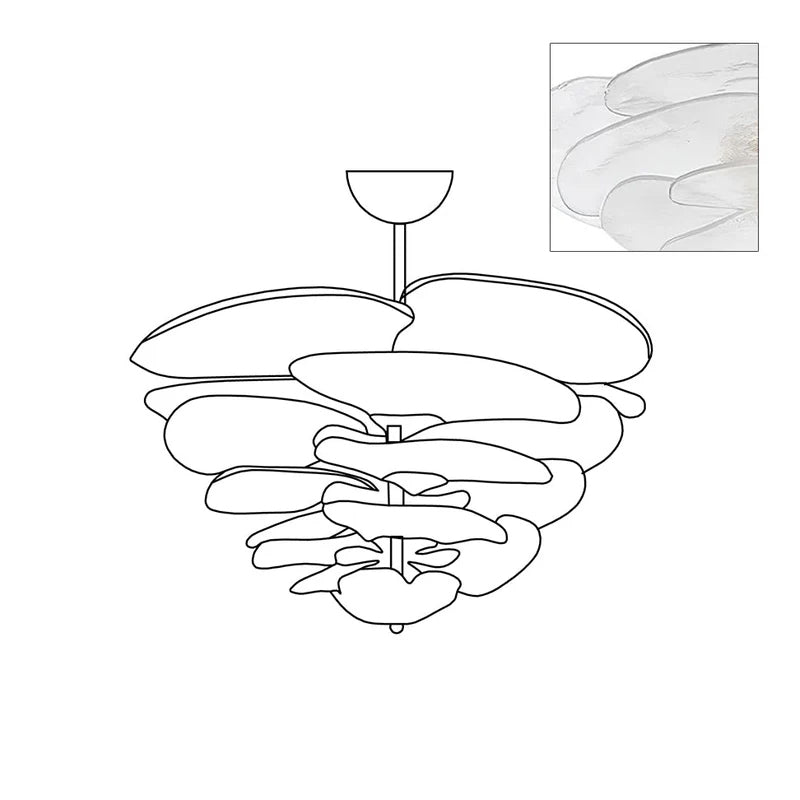 Lilypad Glass Chandelier