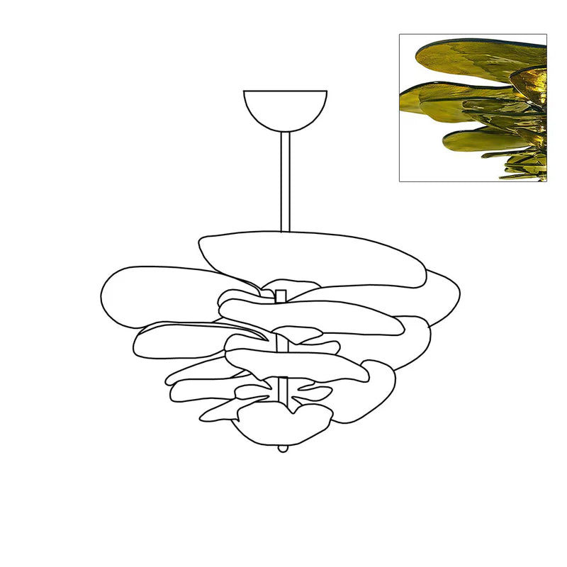 Lilypad Glass Chandelier