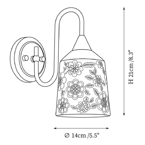 مصباح جدار Liriola — رسومات الأبعاد 3