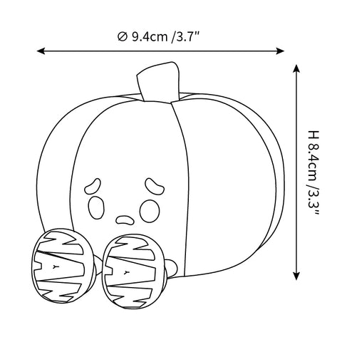 Little Pumpkin Silicone Night Light — Dimension drawings 1
