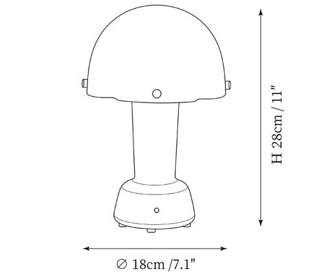 Lobatia Table Lamp — Dimension drawings 1