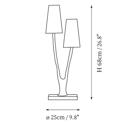 Lofer Table Lamp — Dimension drawings 1
