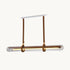 Long Glass Leather Pendant Light