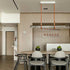 Long Glass Leather Pendant Light