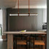 Long Glass Leather Pendant Light