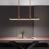 Long Glass Leather Pendant Light