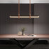 Long Glass Leather Pendant Light