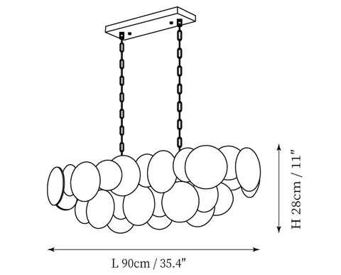 Lorang Chandelier — Dimension drawings 2