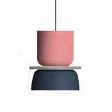 Modelo A: ∅ 7.1" x H 10.2" Rosa + Azul marino