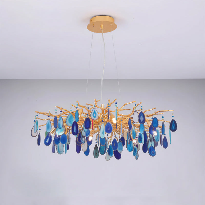 Lustre de luxe en agate