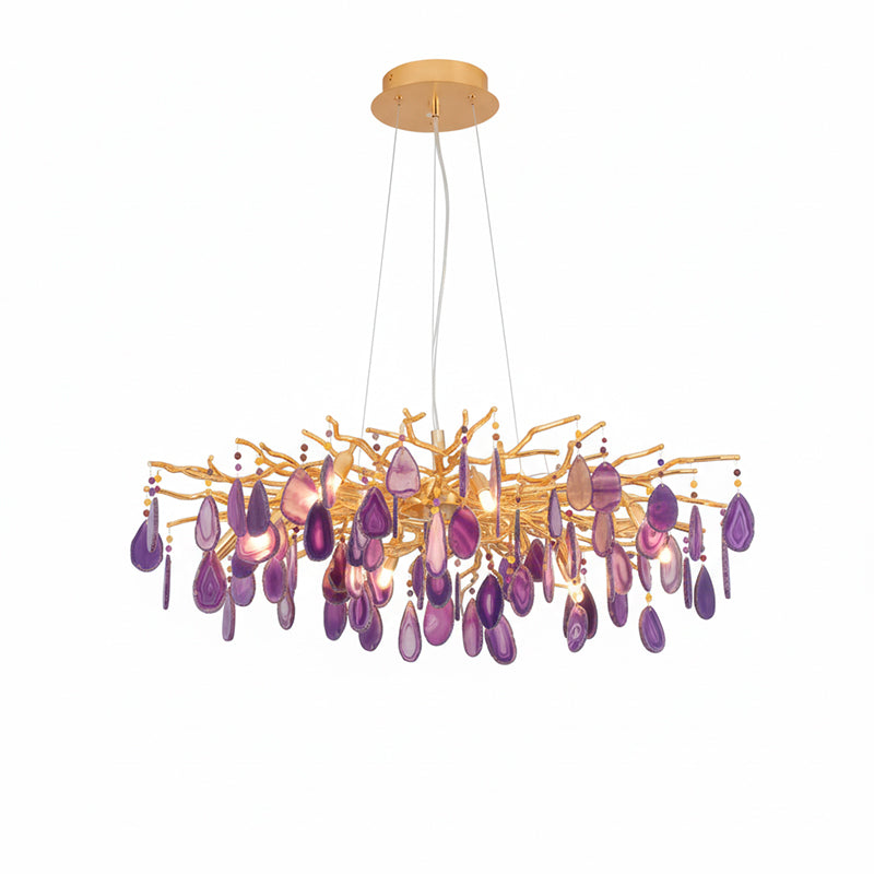 Lustre de luxe en agate