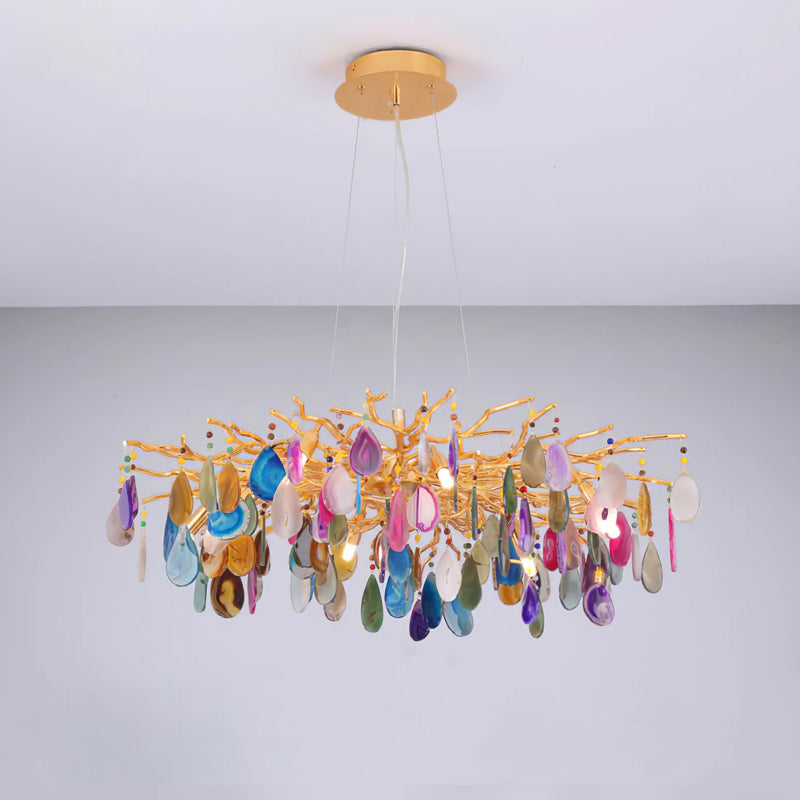 Lustre de luxe en agate