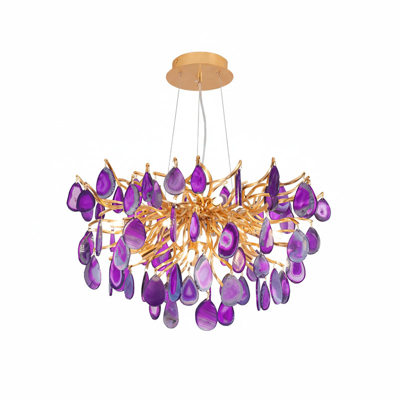 Lustre de luxe en agate