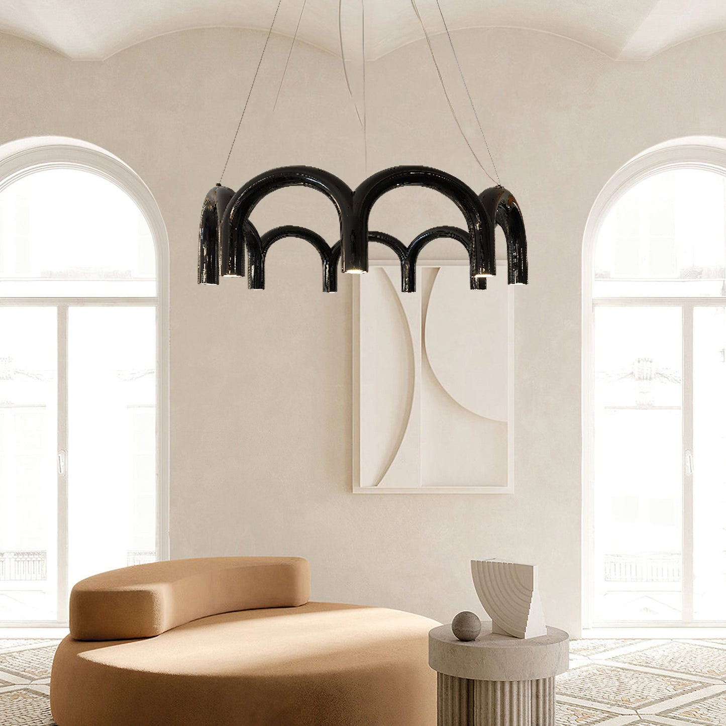 M Shaped Circle Chandelier