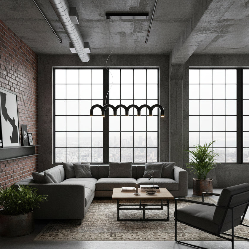 M Shaped Circle Chandelier