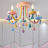 Macaron Candelabra Crystal Ceiling Lamp