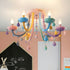 Macaron Candelabra Crystal Ceiling Lamp