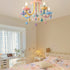 Macaron Candelabra Crystal Ceiling Lamp