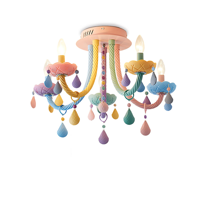 Macaron Candelabra Kristall Deckenleuchte