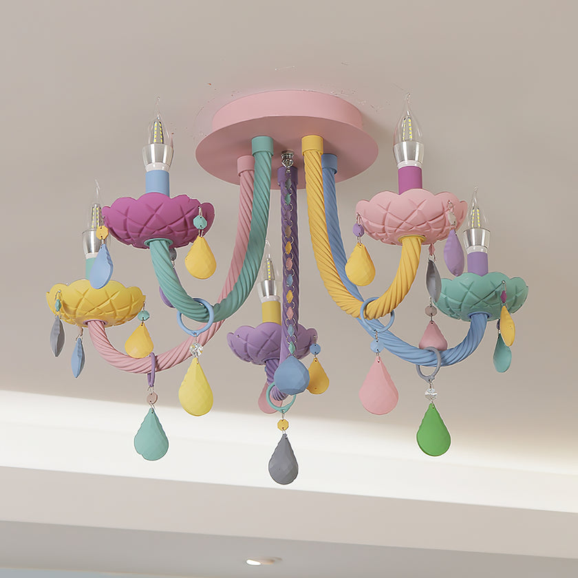 Macaron Candelabra Kristall Deckenleuchte