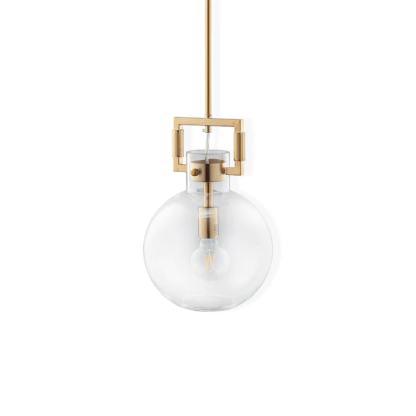 Machinist Glass Globe Pendant Light