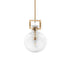 Machinist Glass Globe Pendant Light