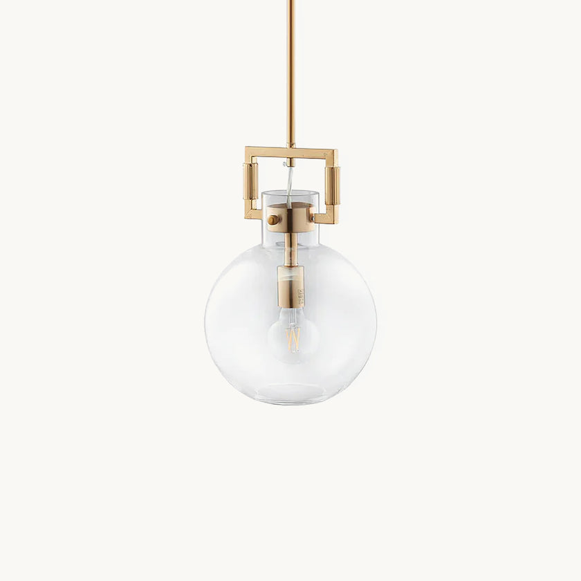 Machinist Glass Globe Pendant Light