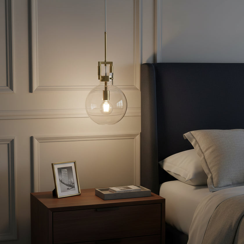 Suspension globe en verre Machinist