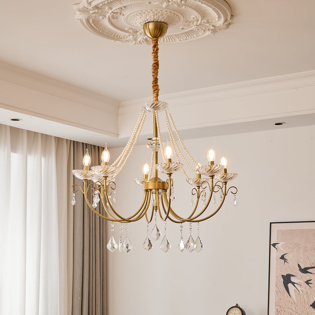 Maizey Pearl Crystal Chandelier – detail 2