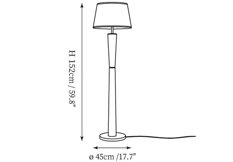 Maluku Floor Lamp — Dimension drawings 1