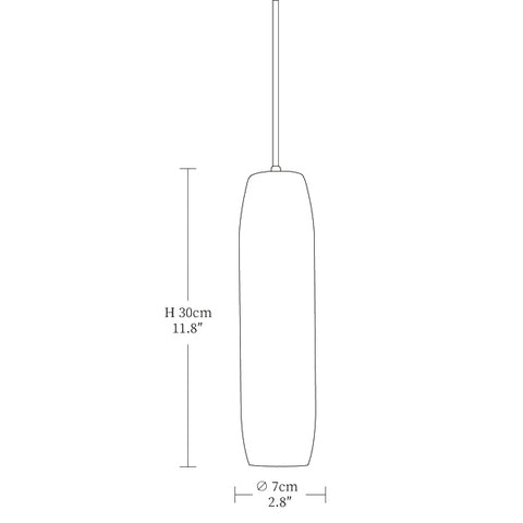 Luminária Pendente Marble Flute — Desenhos técnicos 1
