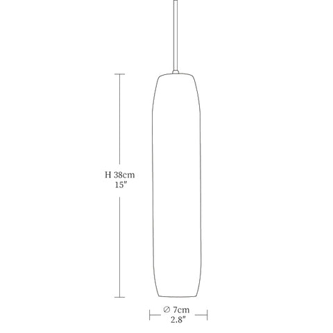 Luminária Pendente Marble Flute — Desenhos técnicos 2