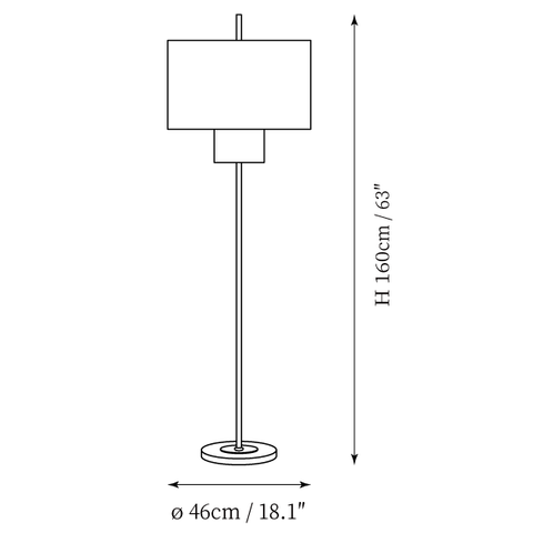 Margin Floor Lamp — Dimension drawings 1