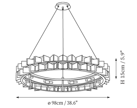 Lustre Rond Mariposa — Plans de dimensions 1