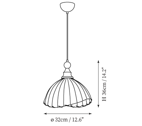 Lampe Suspendue Maris — Plans de dimensions 1