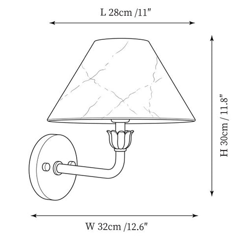 Marmoris Alabaster Wall Sconce — Dimension drawings 1
